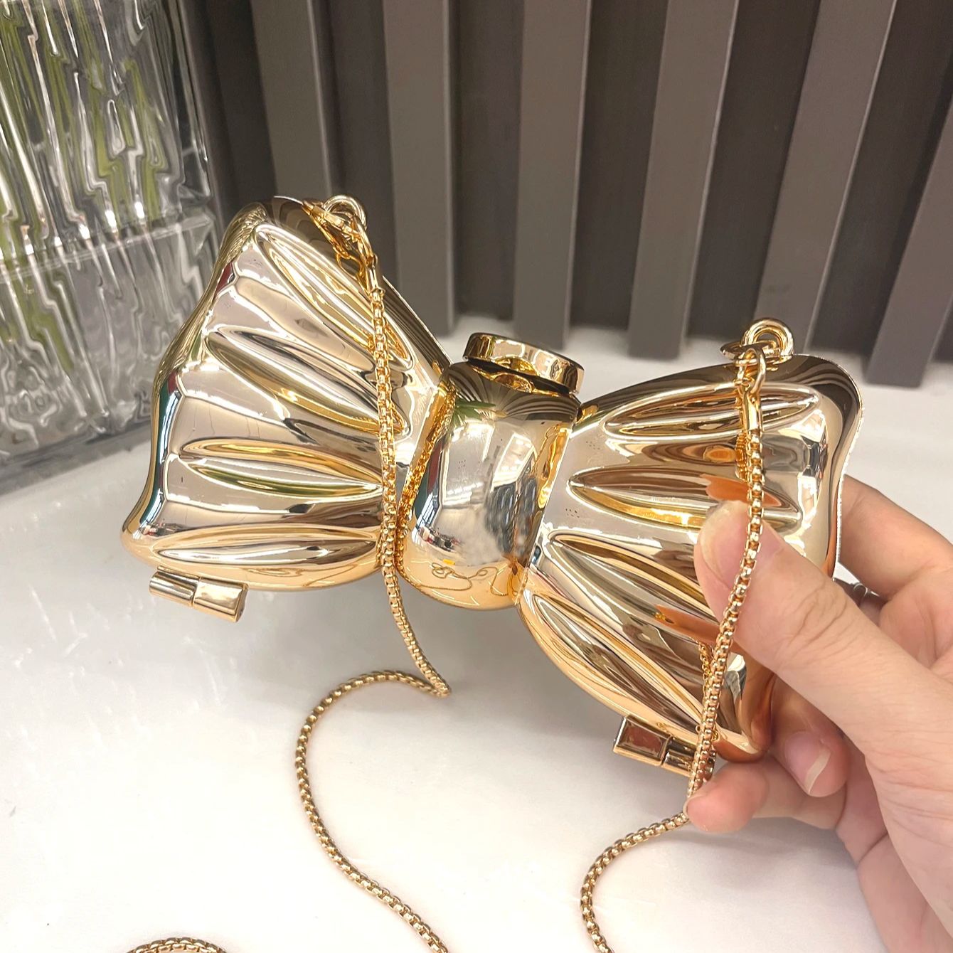 Luxury Bags Quality - Golden Evening bag Purses and handbag