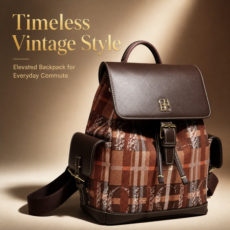 Luxurious Bag - CHHC Fashion Color Block Backpack Dating