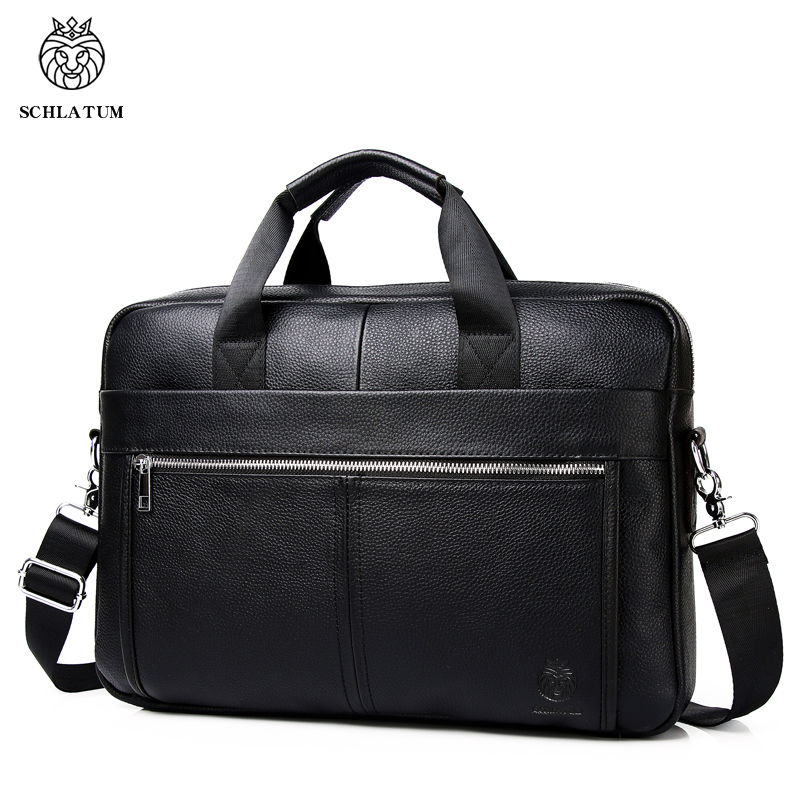 Luxury Bags That Fit Laptop - SCHLATUM Genuine Leather Briefcases Hard For