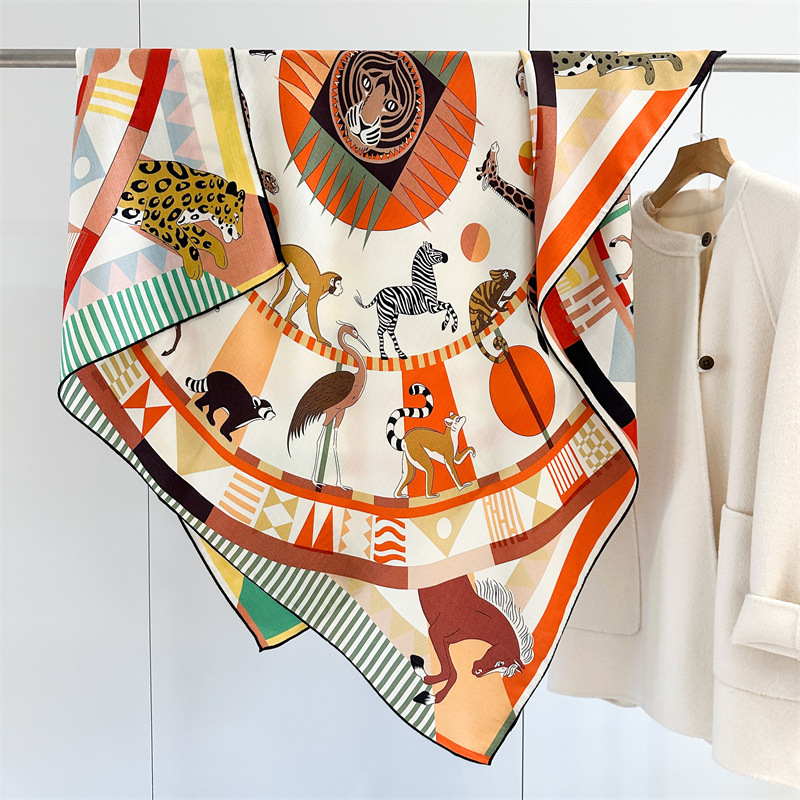 Silk Wool Scarf 135CM Large AB - Luxury Bags Hong Kong recension och pris