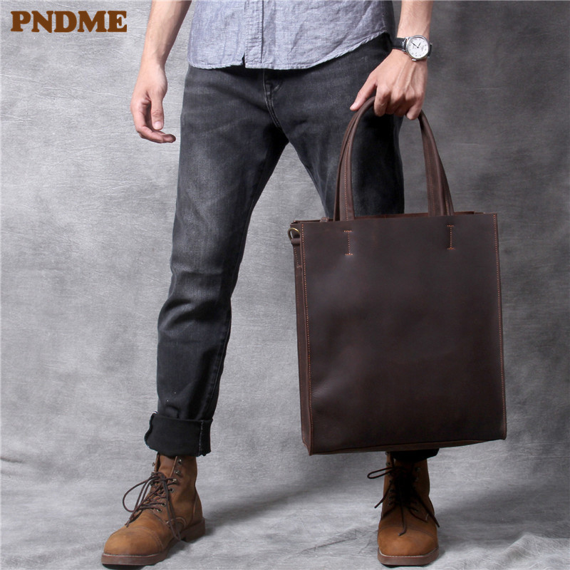 Vintage genuine leather men ha - Luxury Bags That Fit Laptop recension och pris