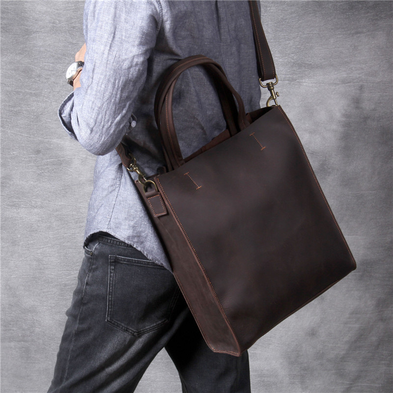Vintage genuine leather men ha - Luxury Bags That Fit Laptop recension och pris