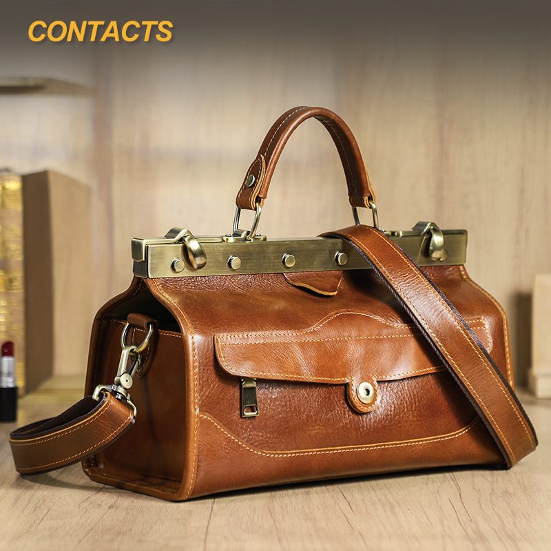Full Grain Lamb Cowhide Leathe - Luxurious Bag recension och pris