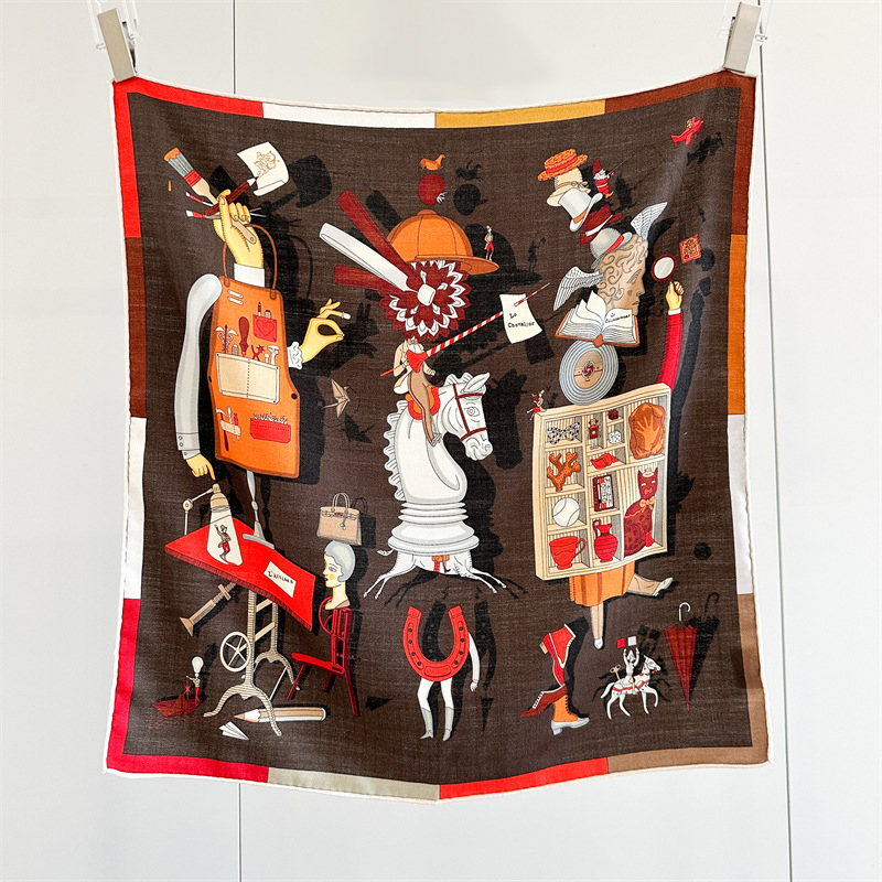 Two Faced Print Scarf 65CM Sca - Luxury Bags Hong Kong recension och pris