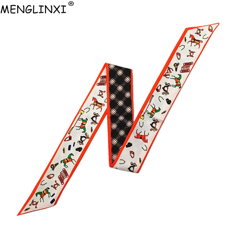 Horse Plaid Skinny Scarf Women - Luxury Bags Brands For Women recension och pris