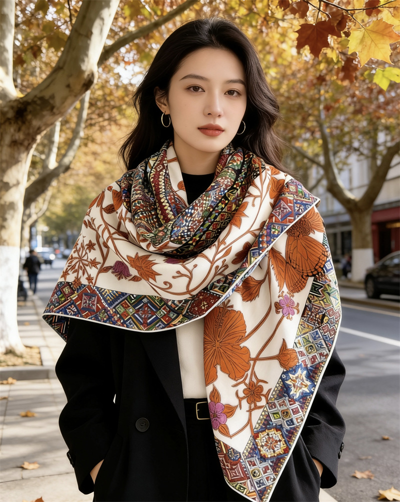 30%Silk 70%Wool Scarf Large Tw - Luxury Bags Hong Kong recension och pris