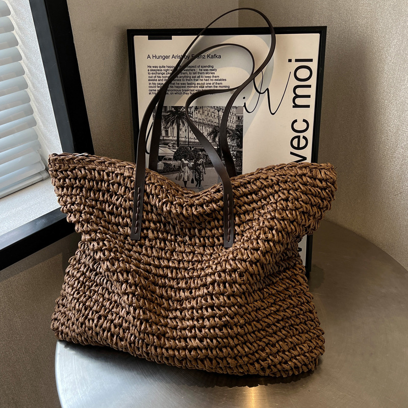 Straw Woven Tote Bags Casual L - Luxury Bags Big recension och pris