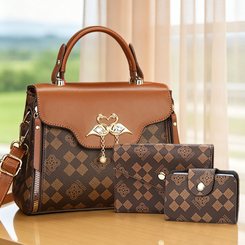 3-piece women's bag set, light - Luxurious Bag recension och pris