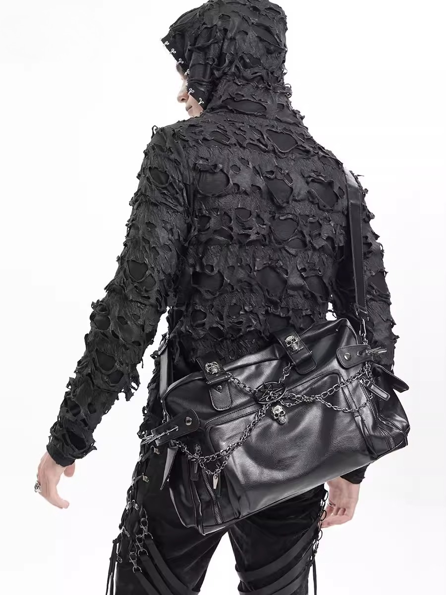 Fashion Black Zipper Skull Des - Luxury Bags Big recension och pris