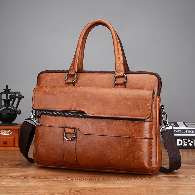 Luxury Brand Men Handbag Leath - Luxury Bags That Fit Laptop recension och pris